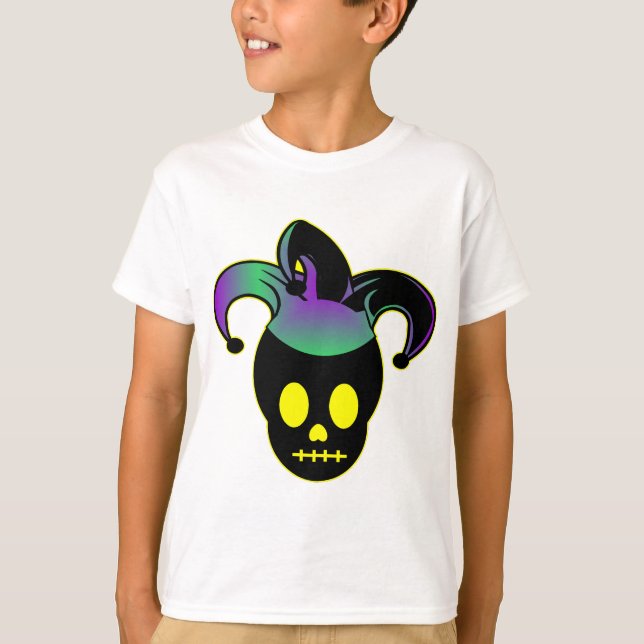 Fun Skull Jester Tattoo T-Shirt (Front)