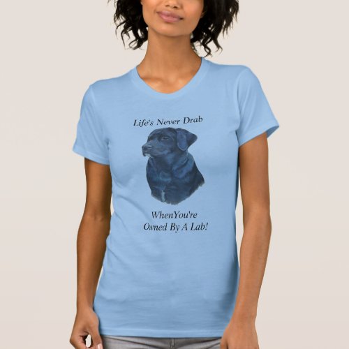 fun slogan with black labrador dog T_Shirt