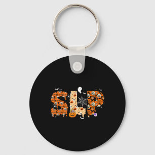 Fun Slp Halloween Costume Pumpkin Fall Skeleton  Keychain