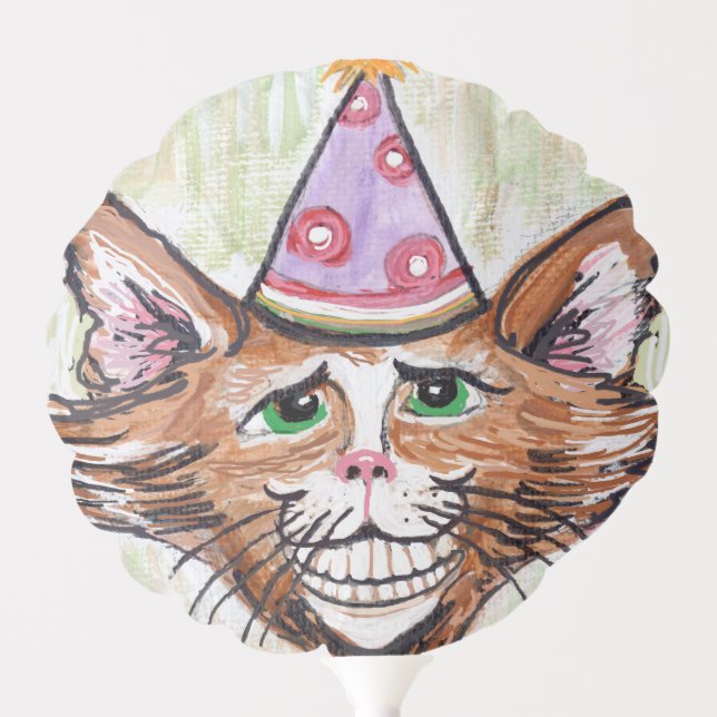 Fun Small Cheshire Cat Air-Filled Party Balloon (Front)