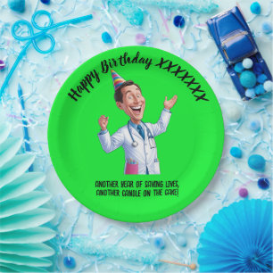 FUN SMILE DOCTOR birthday antistress party Paper Plates