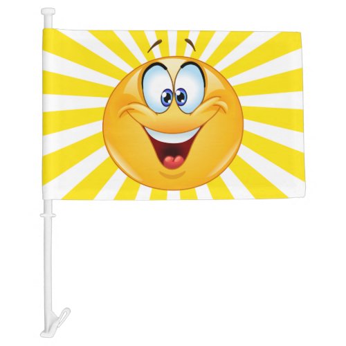 FUN Smile Happy Face Car Flag