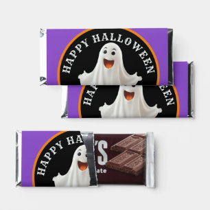 Fun, Smiling Ghost Happy Halloween Hershey Bar Favors