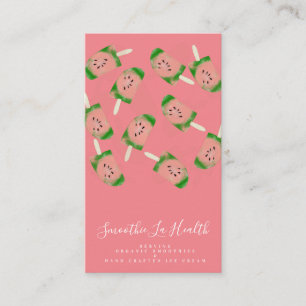 Fun Smoothie Milk Shake Fruit and Ice Cream Shop Business Card
