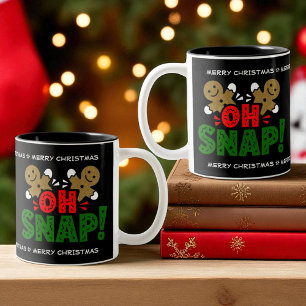 Fun Snapped Gingerbread Man Christmas Mug