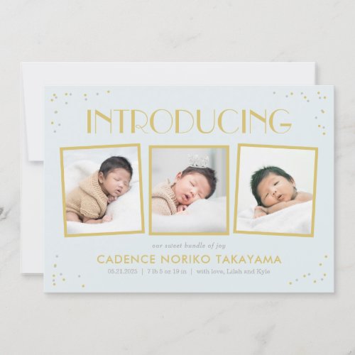 Fun Snapshots Editable Color Birth Announcement