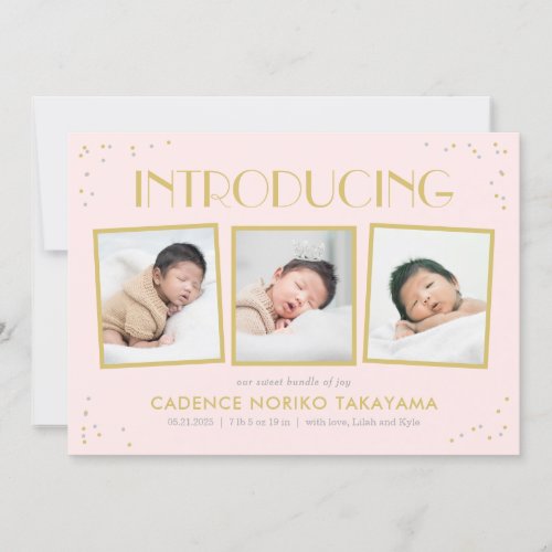 Fun Snapshots Editable Color Birth Announcement