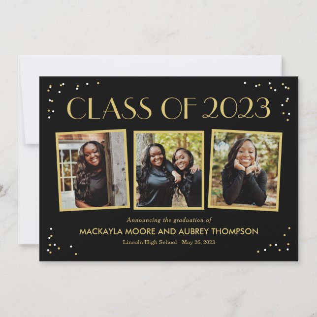Fun Snapshots Editable Color Graduation Invitation (Front)