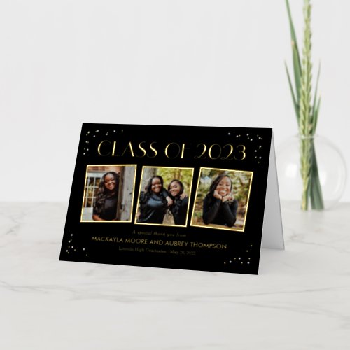 Fun Snapshots FOIL Folded Photo Thank You Card