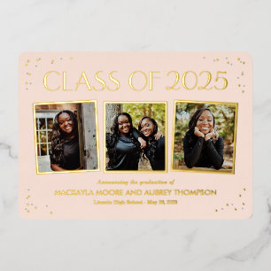 Fun Snapshots Foil Graduation Photo Invitation Foi