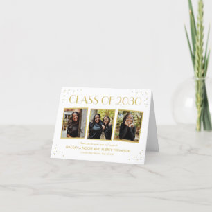 Fun Snapshots Graduation Photo Thank You Card