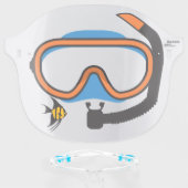 Fun Snorkel with Fish Snorkeling Face Shield (Front w/Glasses)