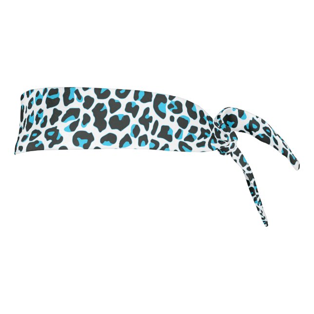 Fun Snow Leopard Fur Pattern Tie Headband (Rotate 90)