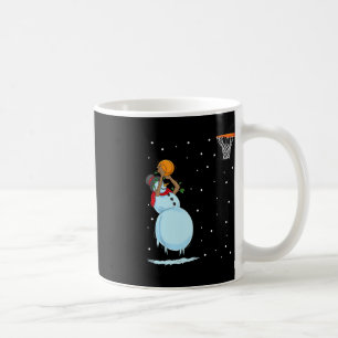 Fun Snowman Basketball Christmas Coffee Mug