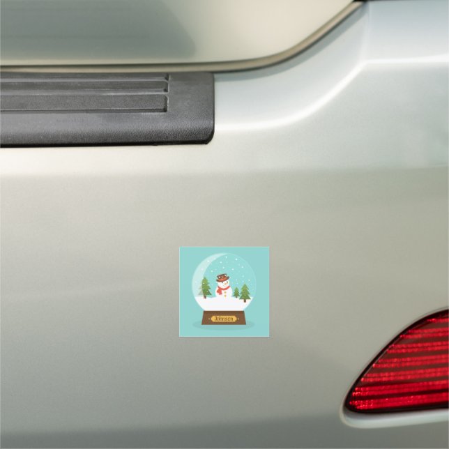 FUN!  Snowman Car Magnet - Personalized -Add Name (In Situ)