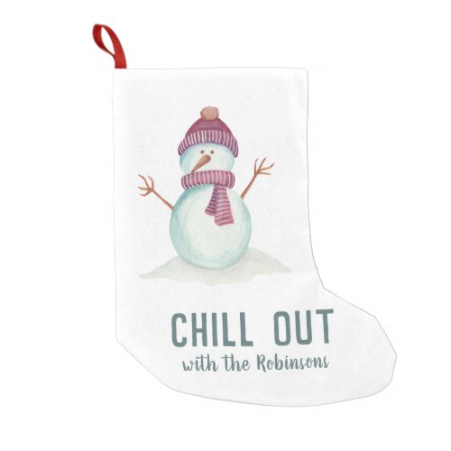 Fun Snowman Christmas Small Christmas Stocking