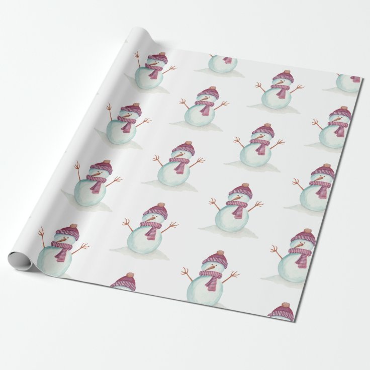 Snowman Christmas Wrapping Paper 