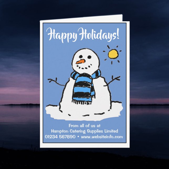 Fun Snowman Happy Holidays Christmas Card (Creator Uploaded)