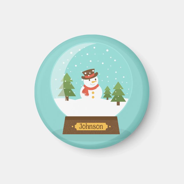 FUN!  Snowman Magnet - Personalized -Add Name (Front)