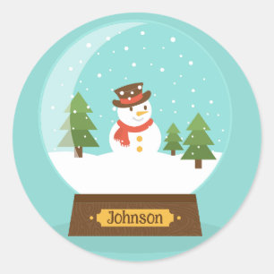 FUN! Snowman Stickers - Personalized -Add Name