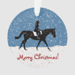 Fun snowy equestrian horse Christmas Ornament