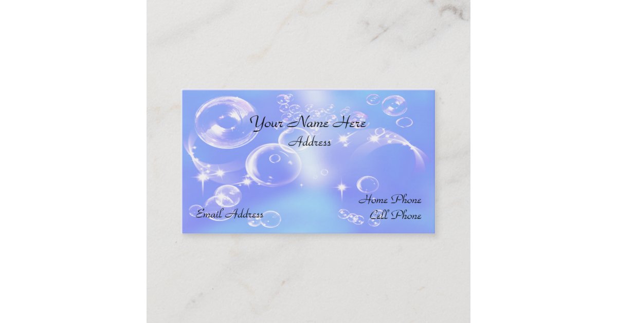Fun Soap Bubbles Business Card Zazzle