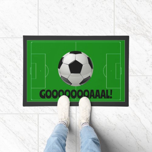 Fun Soccer Ball  Green Pitch GOAL Football Doormat