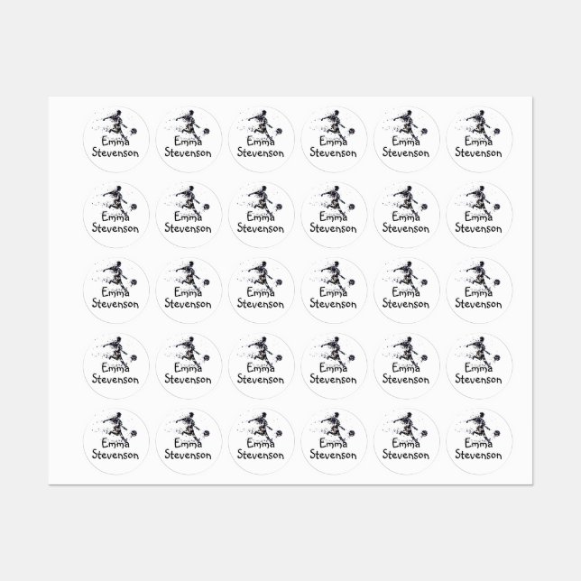Fun Soccer Sport Kids' Labels (Sheet)