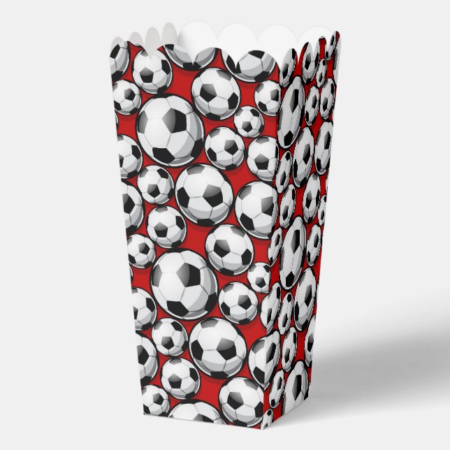 Fun Soccer sports ball tiled pattern Favor Boxes (Front)