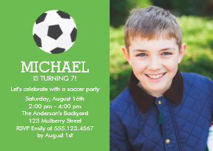 soccer birthday invitations zazzle