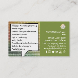 Fun Social Media Marketing Business Card