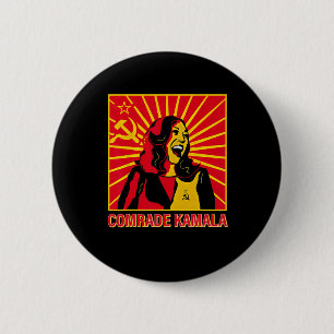 Fun Socialist Comrade Kamala Commie La Harris 2024 Button