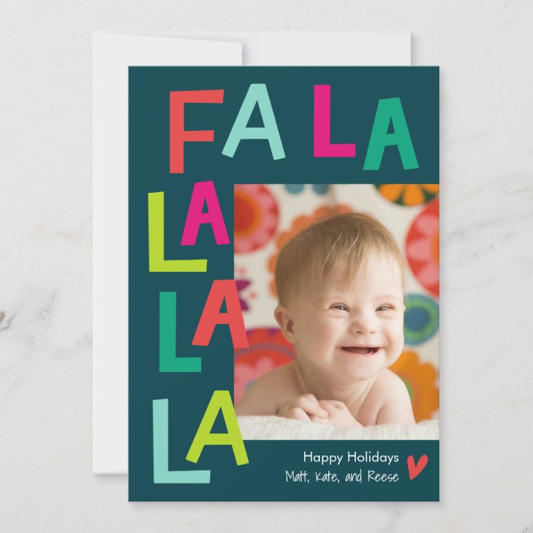 Fun Song EDITABLE COLOR Holiday Photo Card