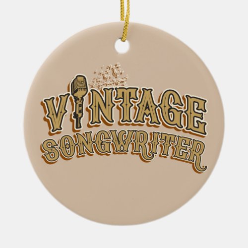 Fun Songwriter Lyricist Novelty Typography Ceramic Ornament