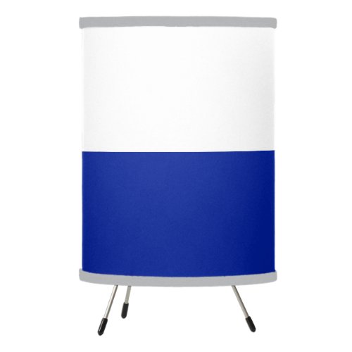 Fun Sophisticated Royal Blue White Color Block Tripod Lamp