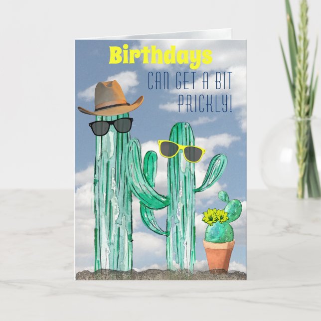 Fun Southwest Watercolor Cactus Template (Front)