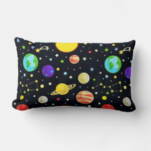 Fun Space Pattern Lumbar Pillow