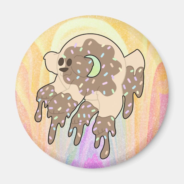 Fun Sparkly Donut Dog Magnet (Front)