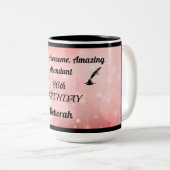 Fun Sparkly Personalised 86th Birthday Mug (Front Right)