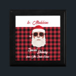 Fun Special Delivery Santa Red Black Buffalo Plaid Gift Box<br><div class="desc">This fun and Special Delivery from Mr. Santa Claus Christmas Gift Tags features a personalized design with a rustic modern red and black buffalo plaid checkered pattern and custom script family member name to and from in white and red.</div>