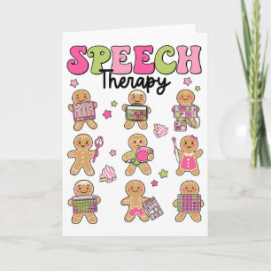 Fun Speech Therapy Gingerbread Cookies Slp Christm Card