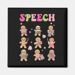 Fun Speech Therapy Gingerbread Cookies SLP Christm Magnet