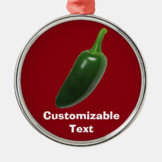 Fun & Spicy Jalapeno Pepper Metal Ornament