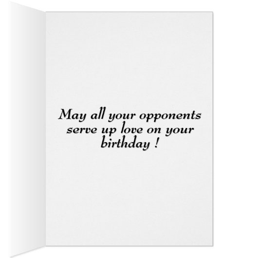 Fun Spin on Opponents Tennis Birthday  (Inside (Right))