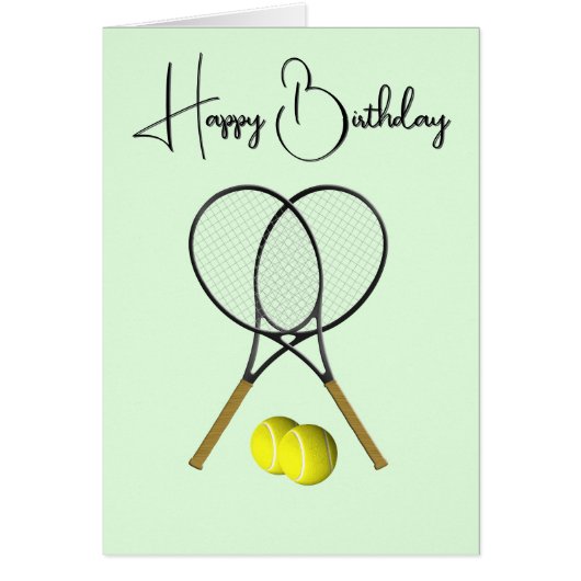 Fun Spin on Opponents Tennis Birthday  Cards (Front)