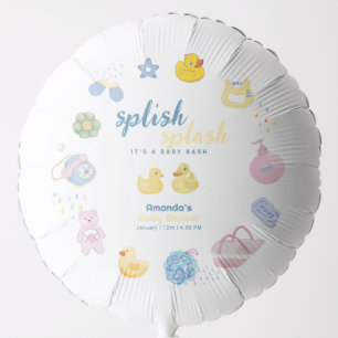 Fun Splish Splash Rubber Duck Bath Baby Shower Balloon