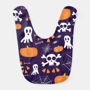 Fun Spooky Halloween Characters Baby Bib
