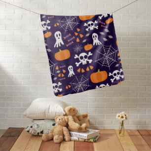 Fun Spooky Halloween Characters Baby Blanket