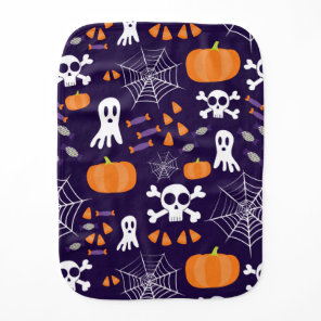 Fun Spooky Halloween Characters Baby Burp Cloth
