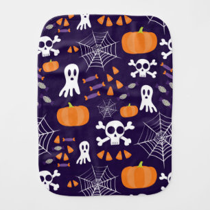 Fun Spooky Halloween Characters Baby Burp Cloth